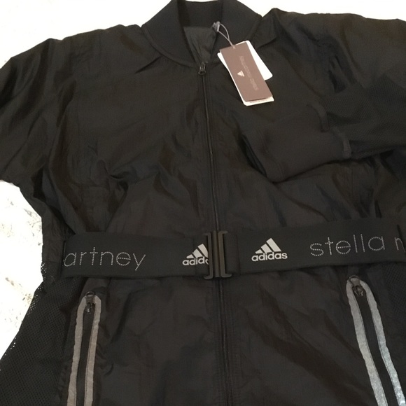 Adidas by Stella McCartney Black Run Belt Jacket - Picture 3 of 8